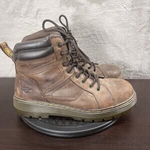 Dr Martens Industrial Ironbridge AW004 Men Size 11 US Brown Steel Toe Work Boots